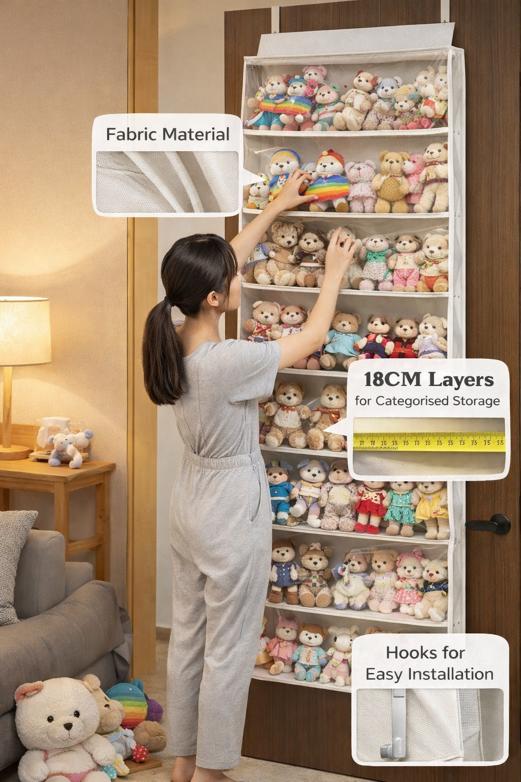 Over-door Multi-layer Toy Bag