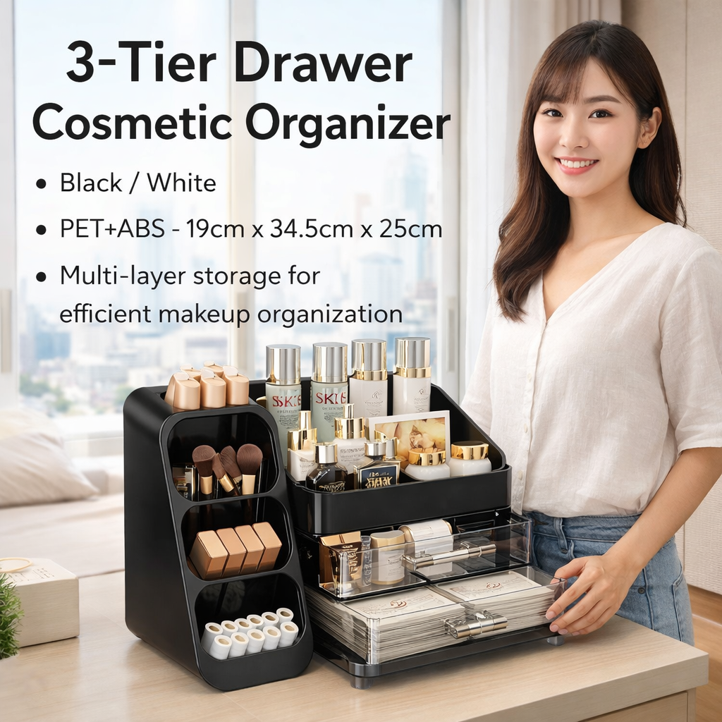 3-Tier Cosmetic Storage Box