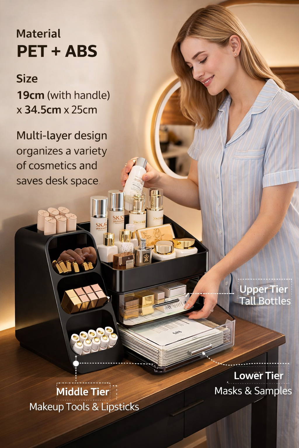 3-Tier Cosmetic Storage Box