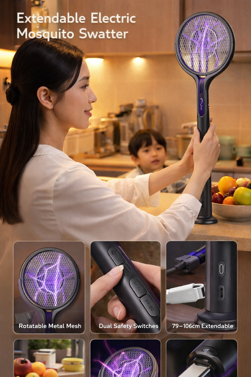 Retractable Mosquito Swatter