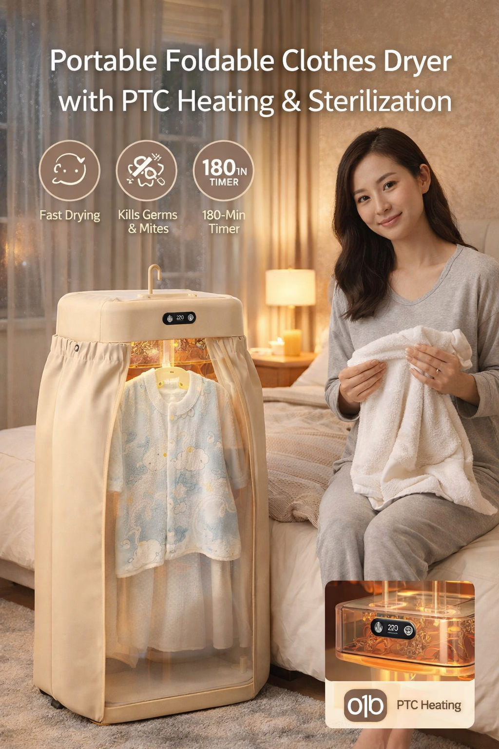 Smart Foldable Clothes Dryer