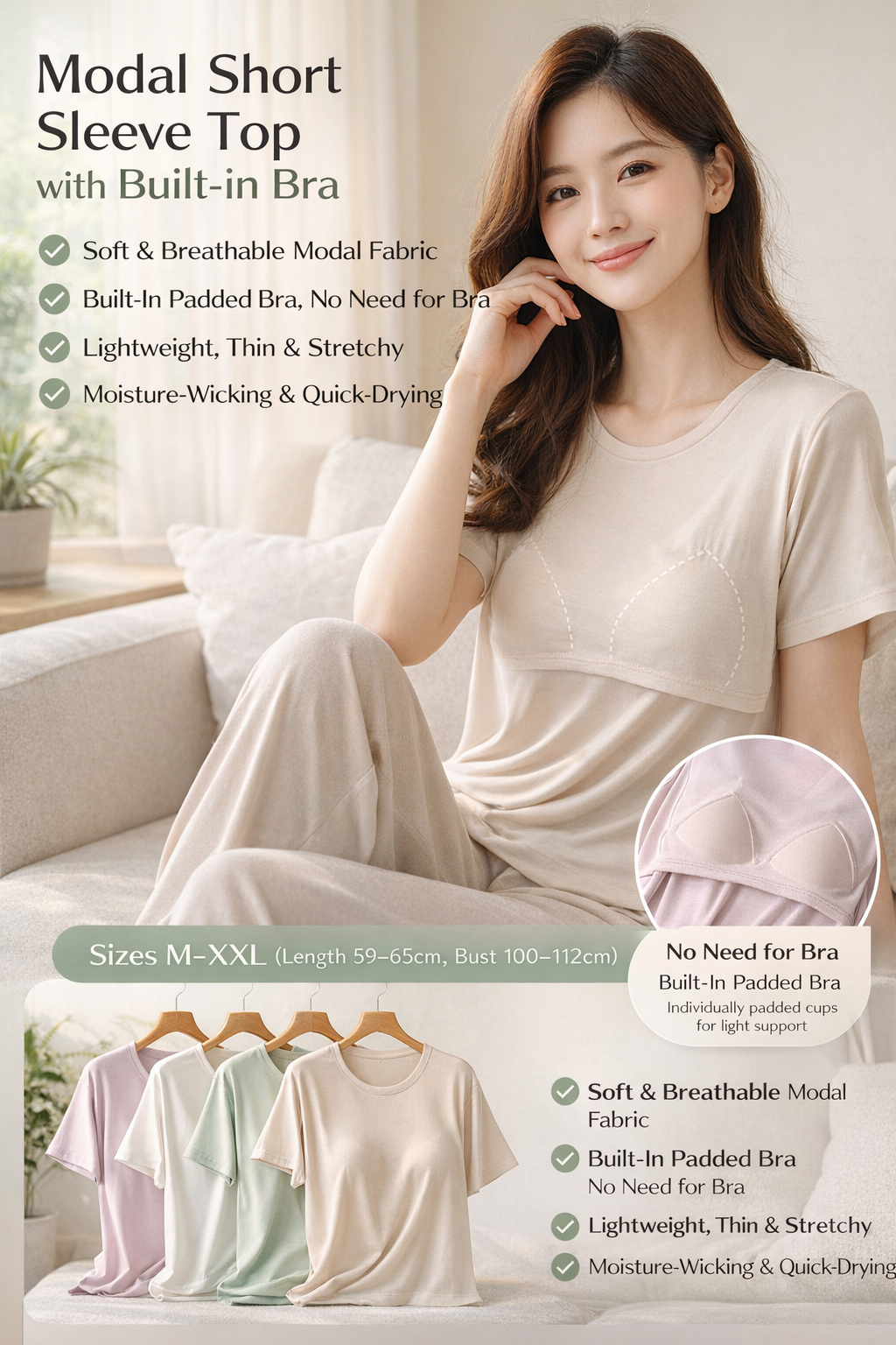 Women's Modal Summer Bra Top