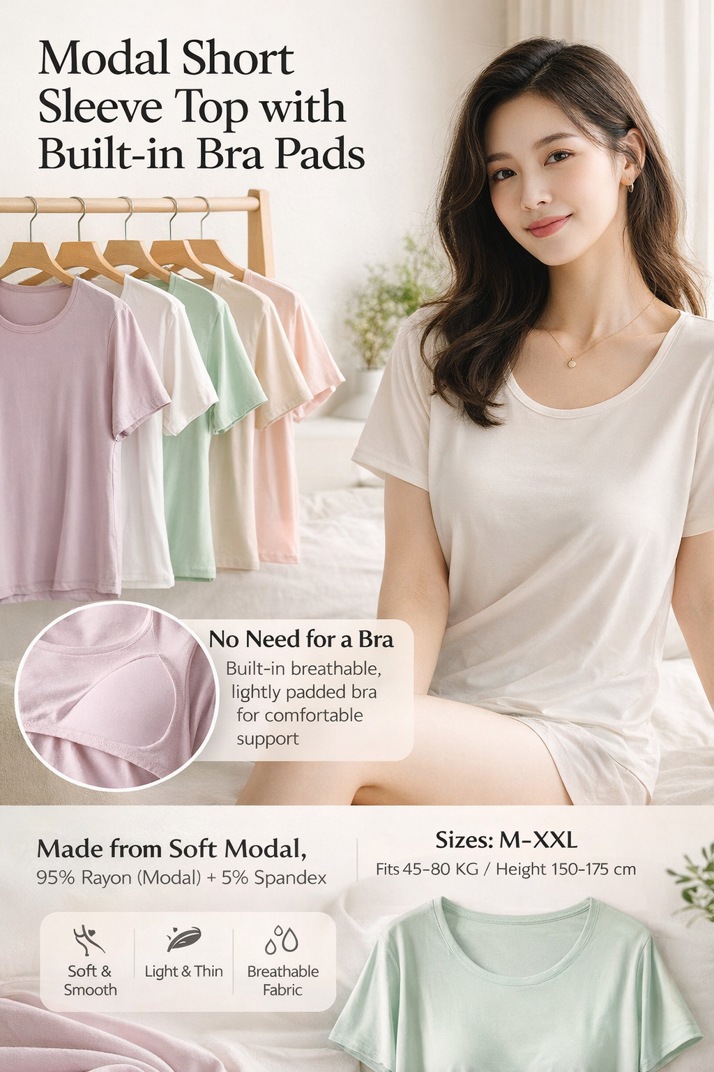 Women's Modal Summer Bra Top