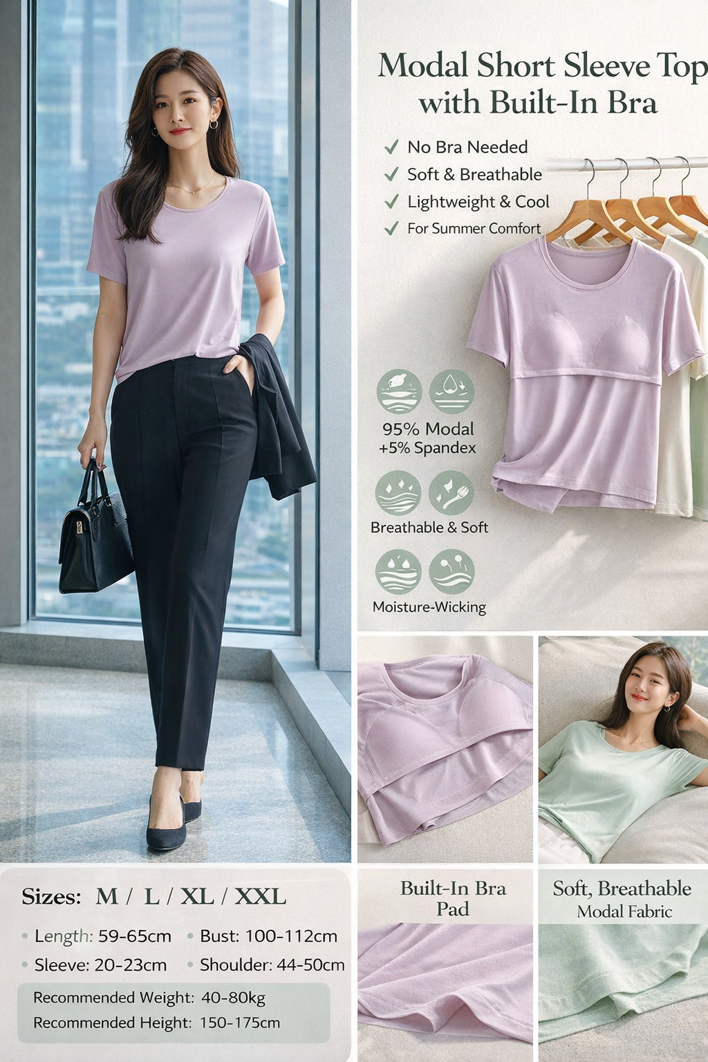 Women's Modal Summer Bra Top