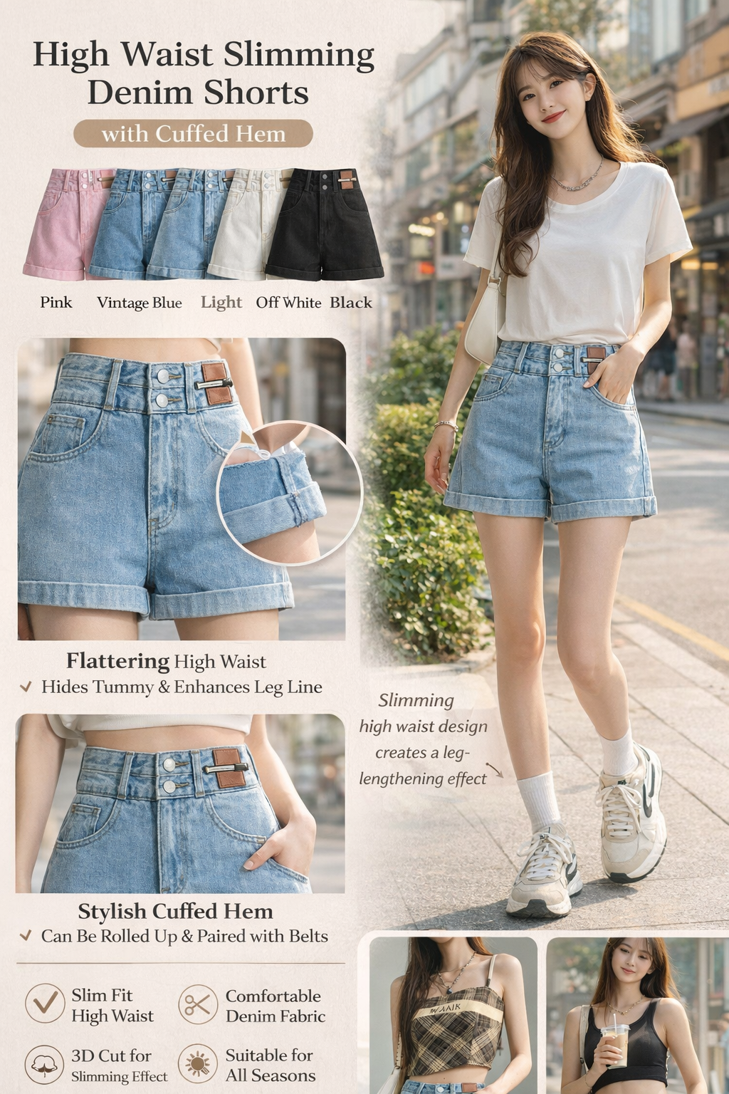 Women's High Waist Loose Denim Jeans