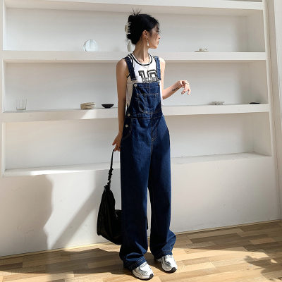 Women's Wide Leg Denim Overalls