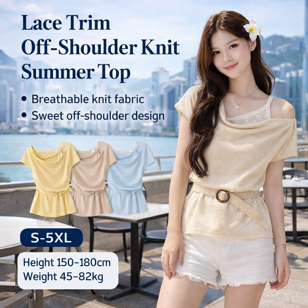 Women's Summer Knit Lace Top