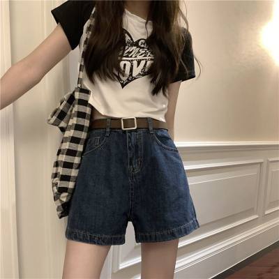 Loose High Waist Denim Shorts