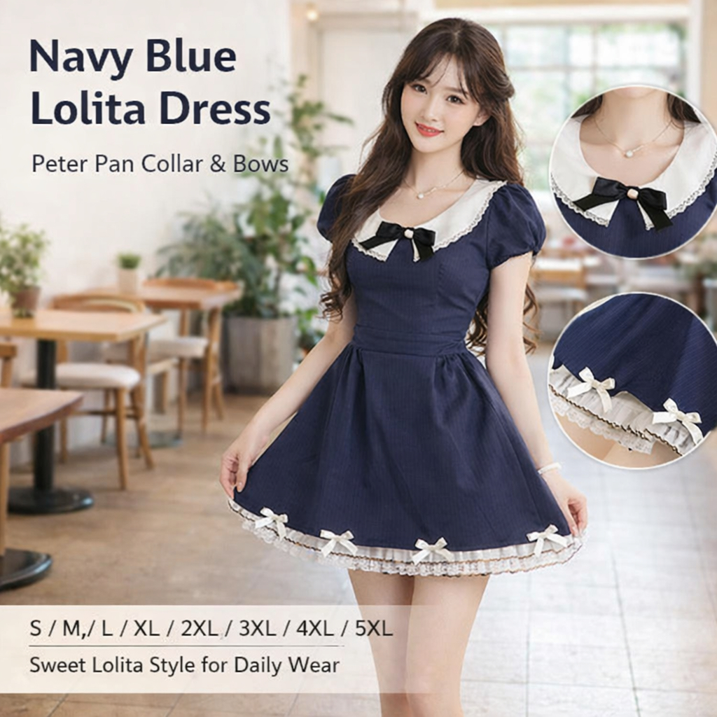 Navy Blue Sweet Lolita Dress