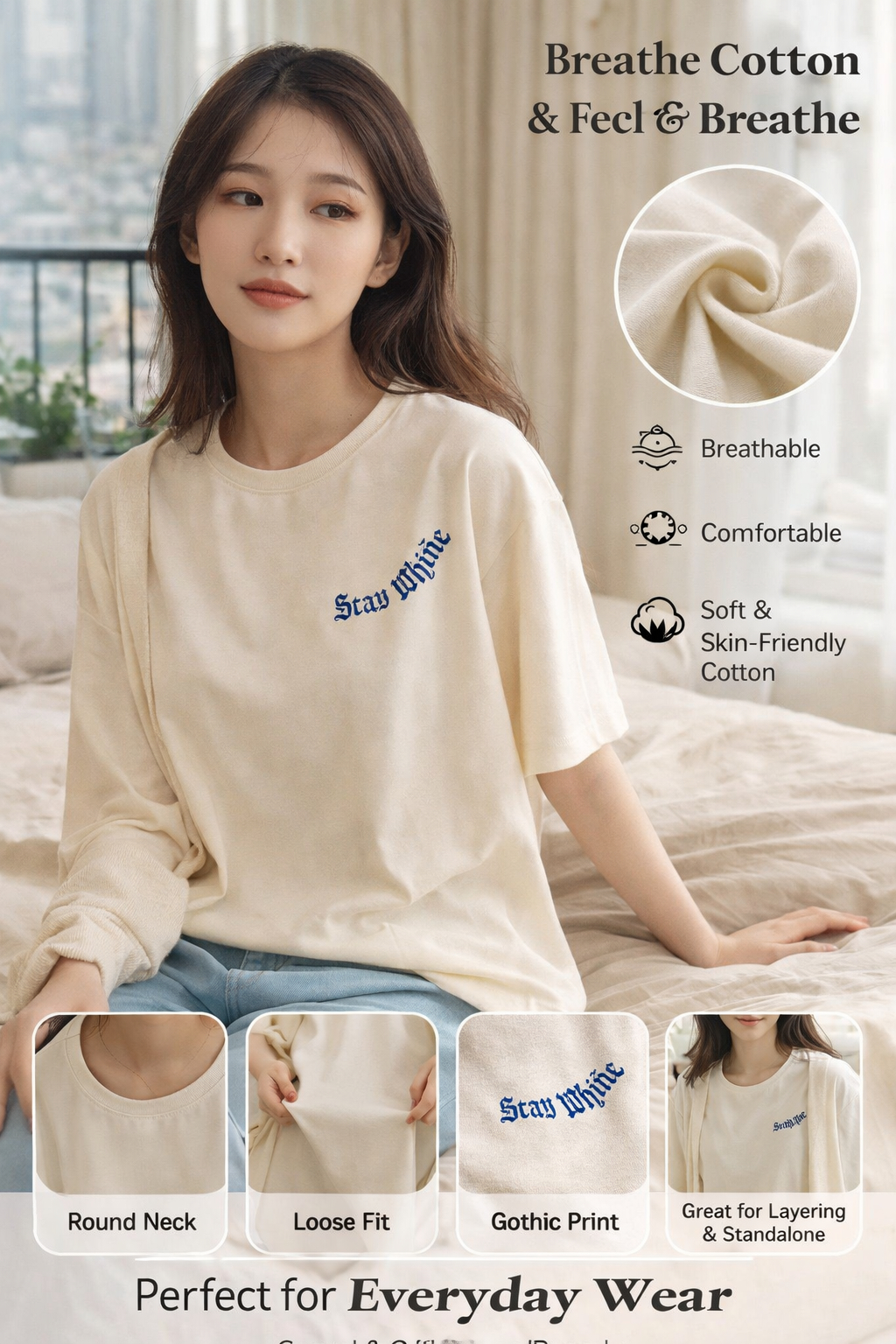 Women's Gothic Cotton Print Tee