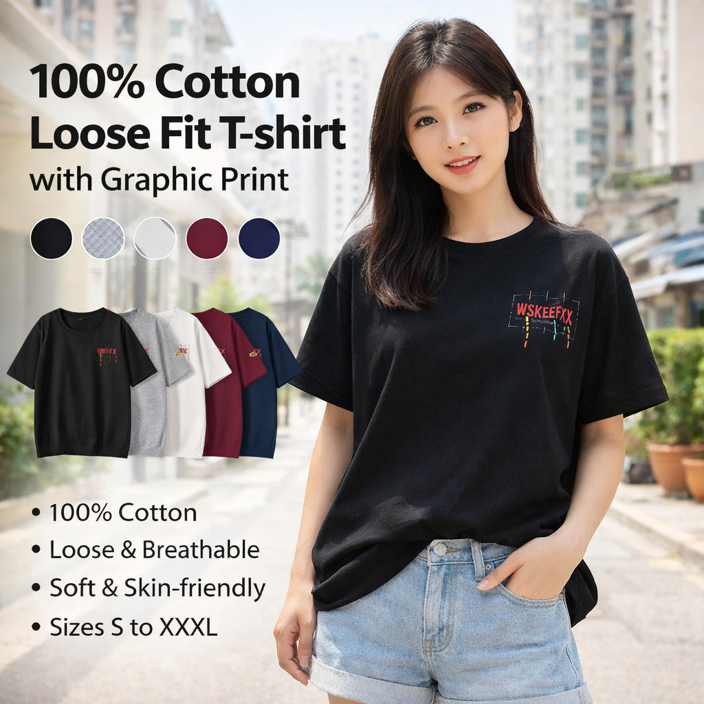 Women's 100% Cotton Short Tee