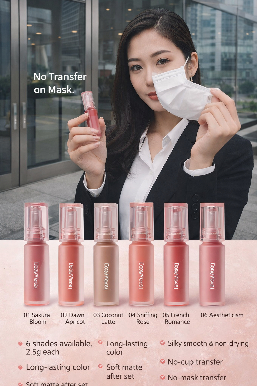 Keke Mood 6-Color Matte Lip Gloss