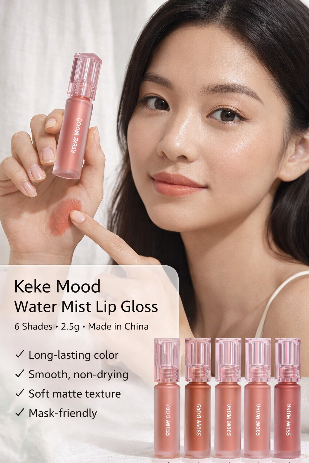 Keke Mood 6-Color Matte Lip Gloss