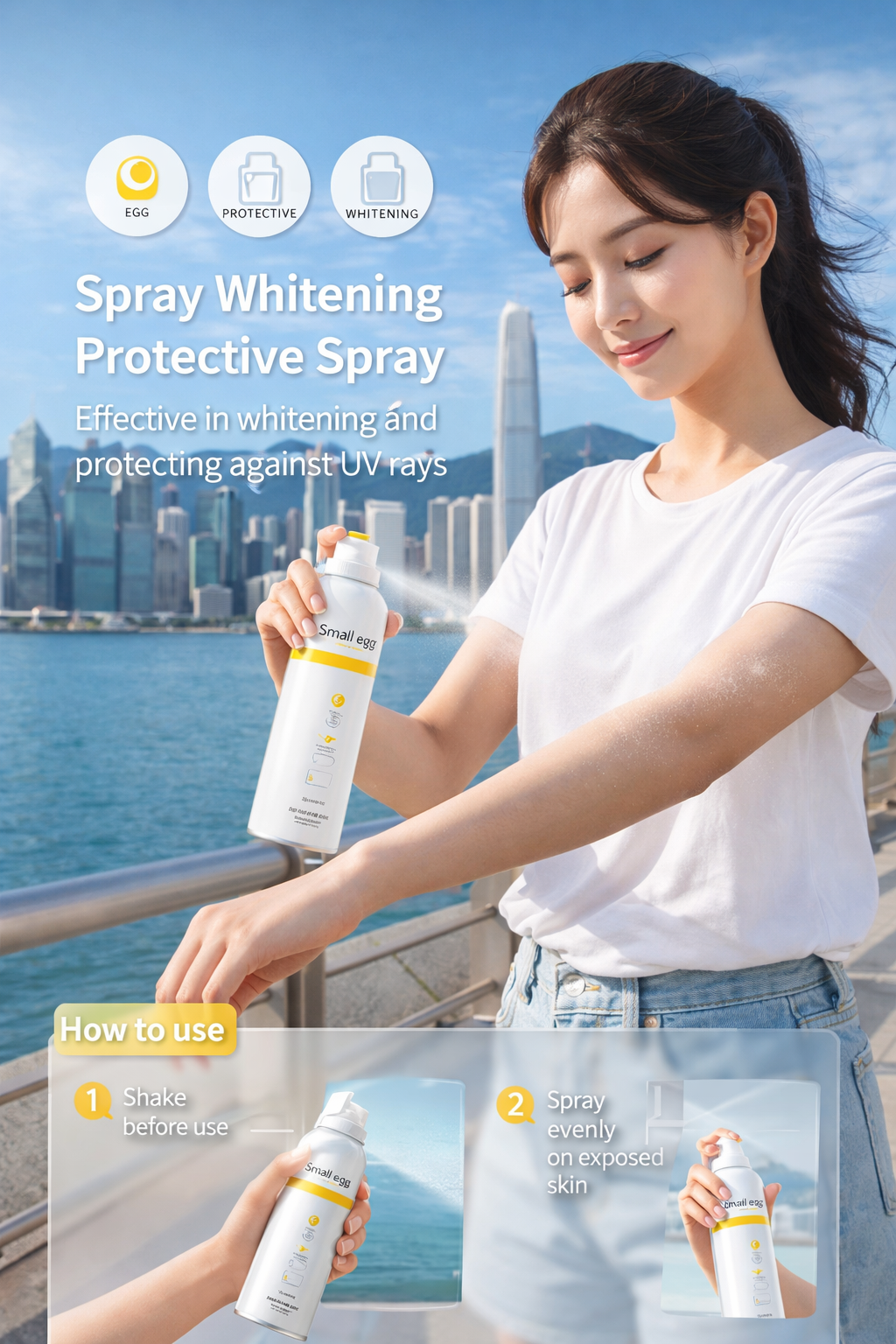 Small Egg Whitening Sunscreen Spray