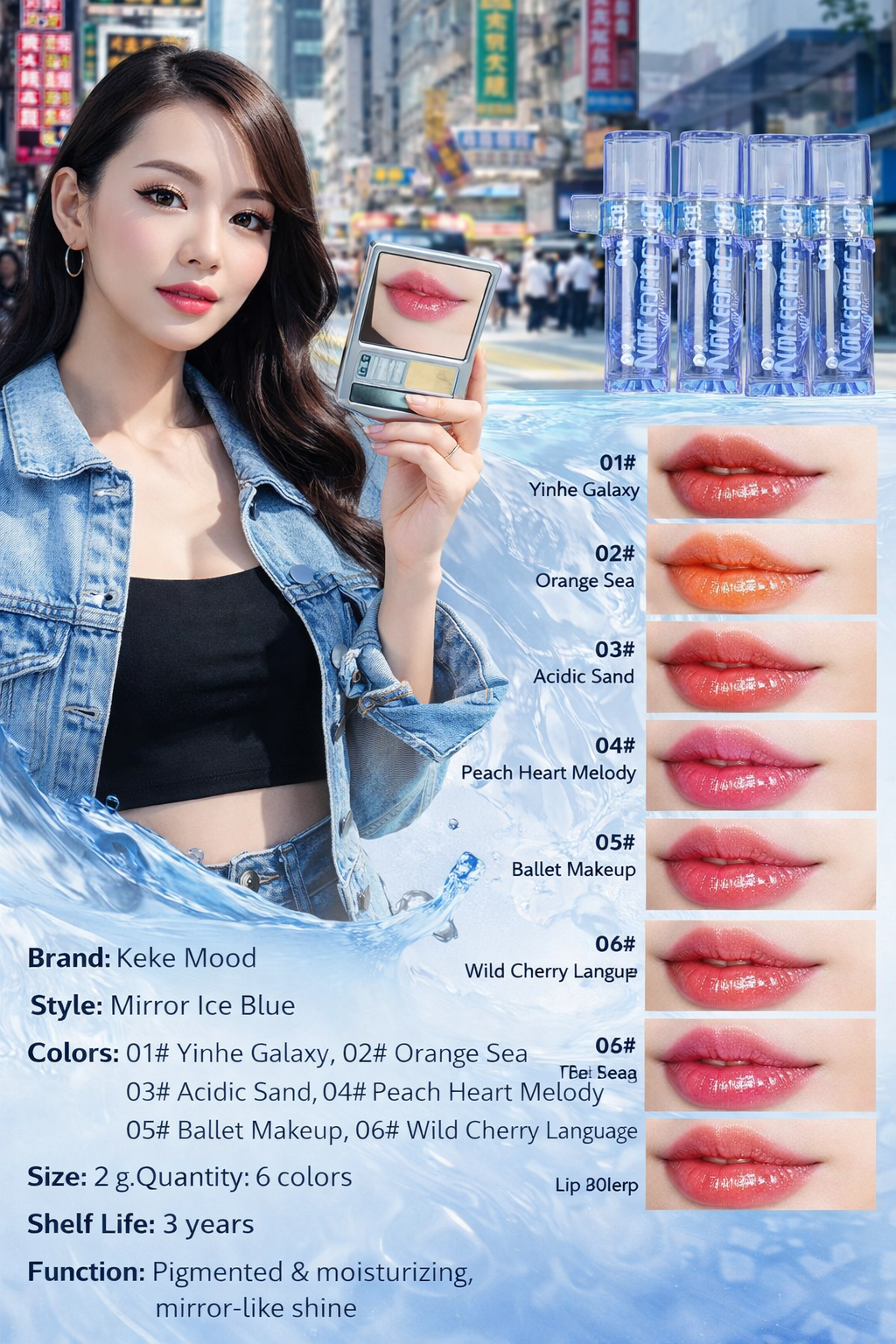 Keke Mood 6-Shade Lip Gloss