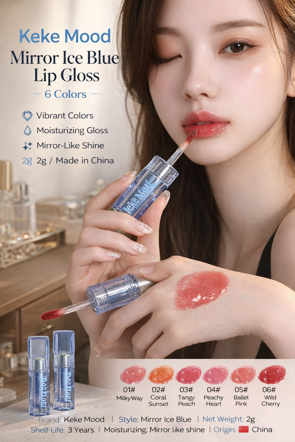 Keke Mood 6-Shade Lip Gloss
