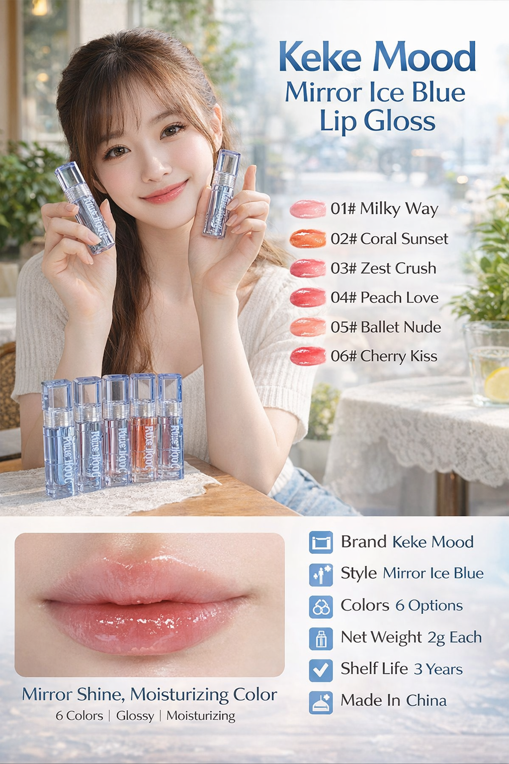 Keke Mood 6-Shade Lip Gloss