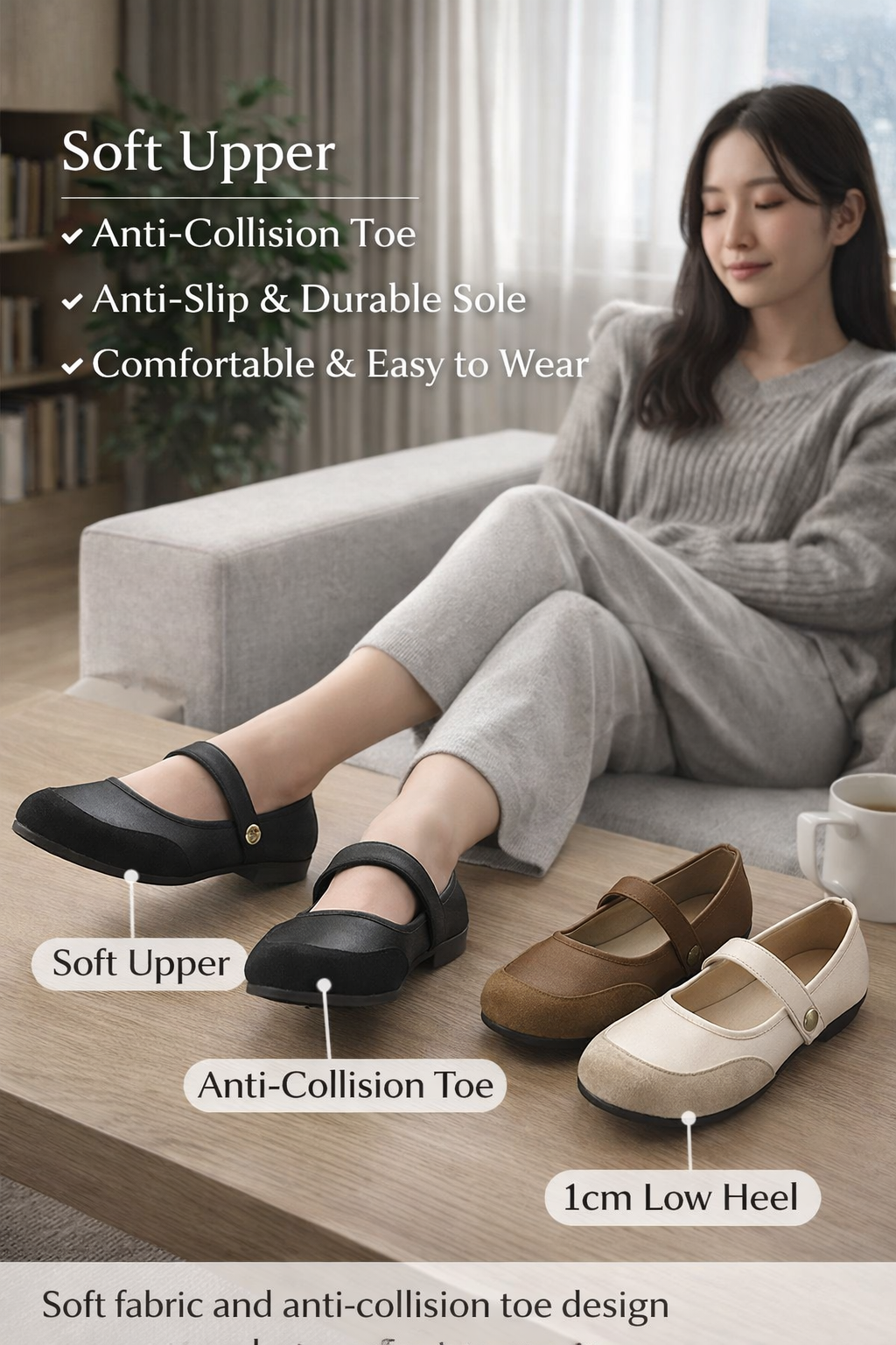 Women's Low Heel Mary Jane Shoes