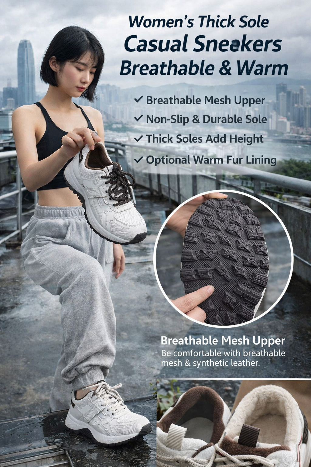 Women's Casual Thick Sole Sneakers