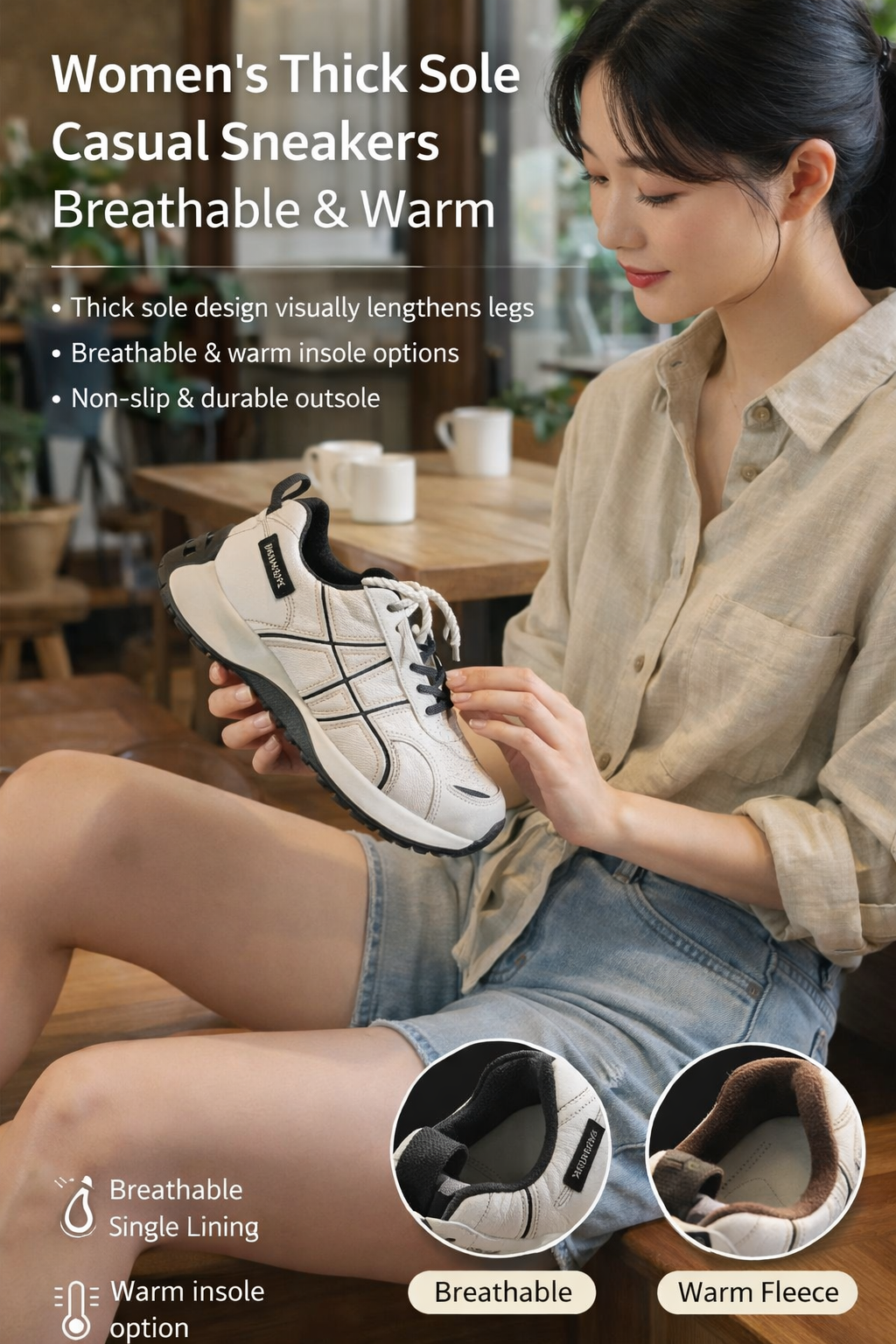 Women's Casual Thick Sole Sneakers