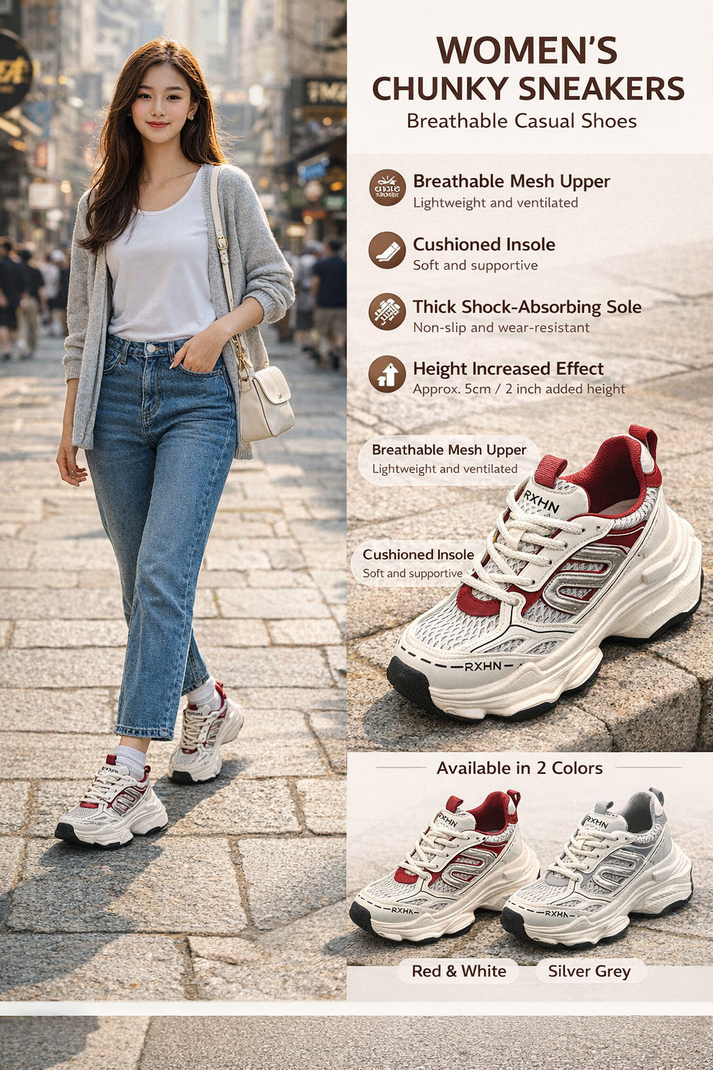 RXHN Women's Casual Sneakers