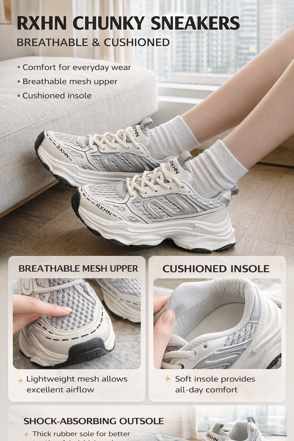 RXHN Women's Casual Sneakers