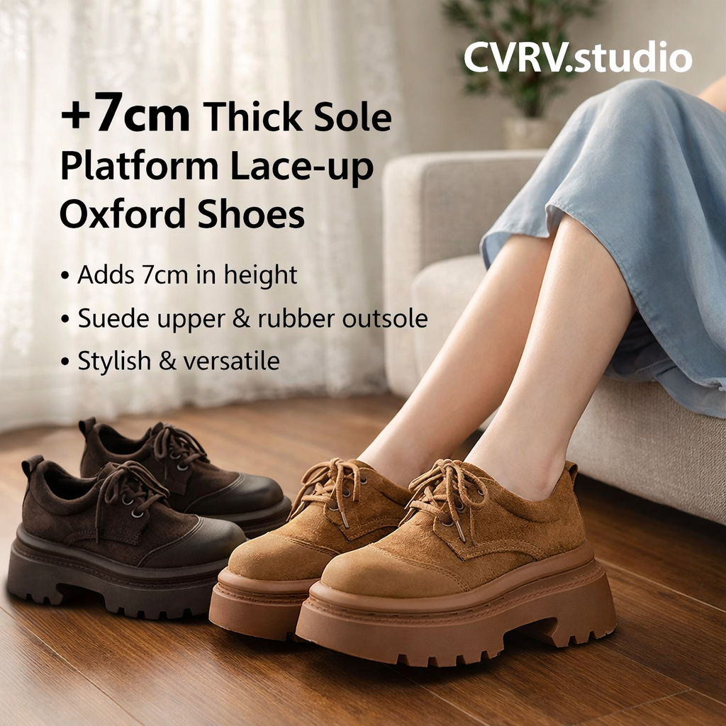 Women's 7cm Suede Derby Shoes