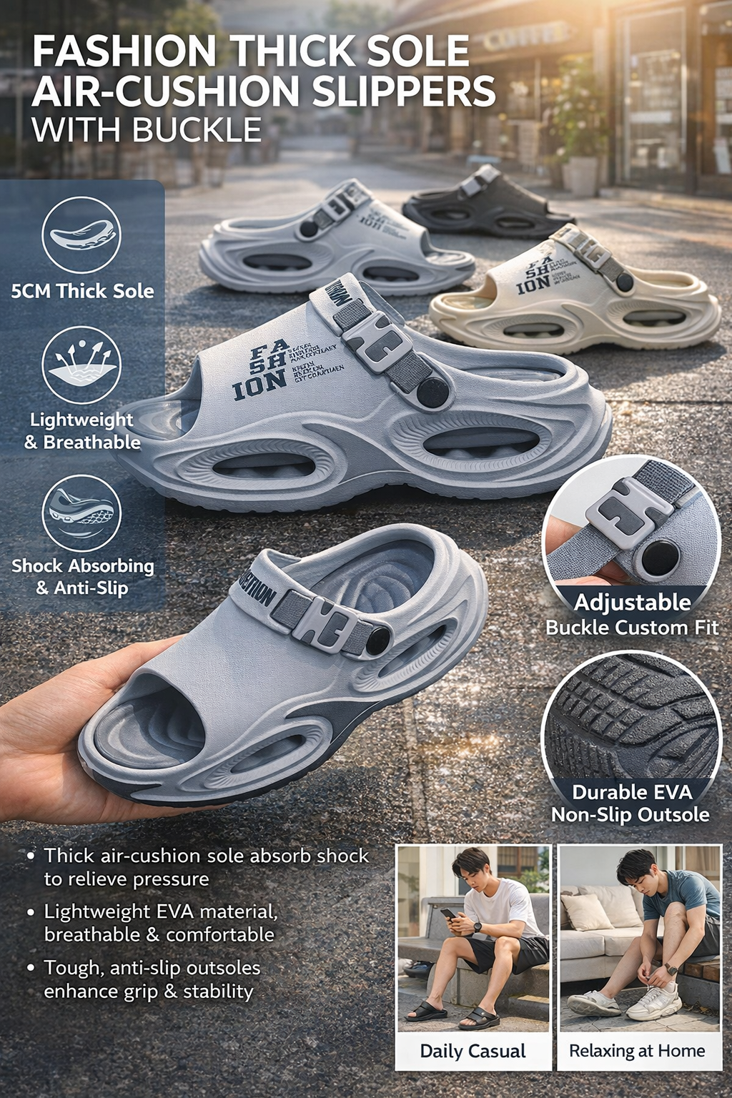 Men's EVA Adjustable Slippers