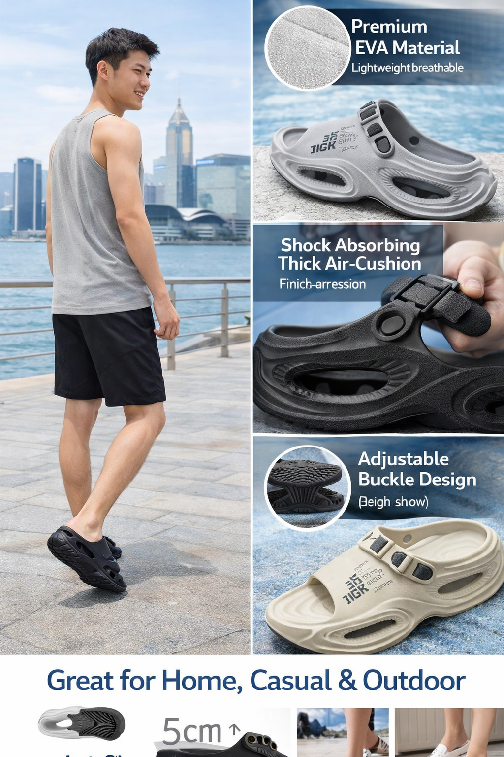 Men's EVA Adjustable Slippers