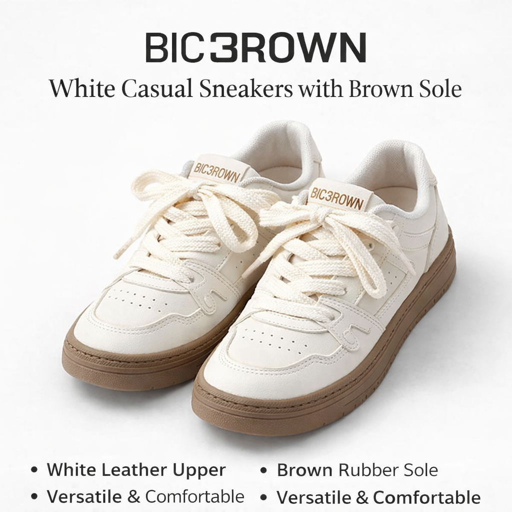 BIC3ROWN Low-top Leather Sneakers