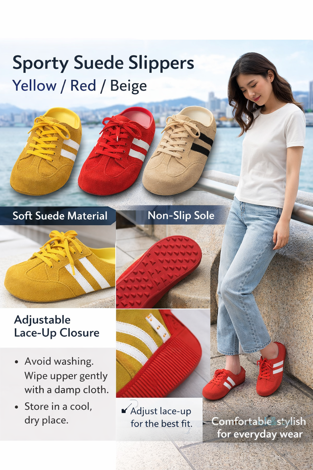 Women's Suede Casual Slippers