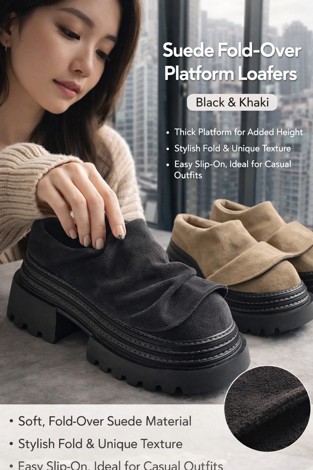 Women's Platform Suede Shoes