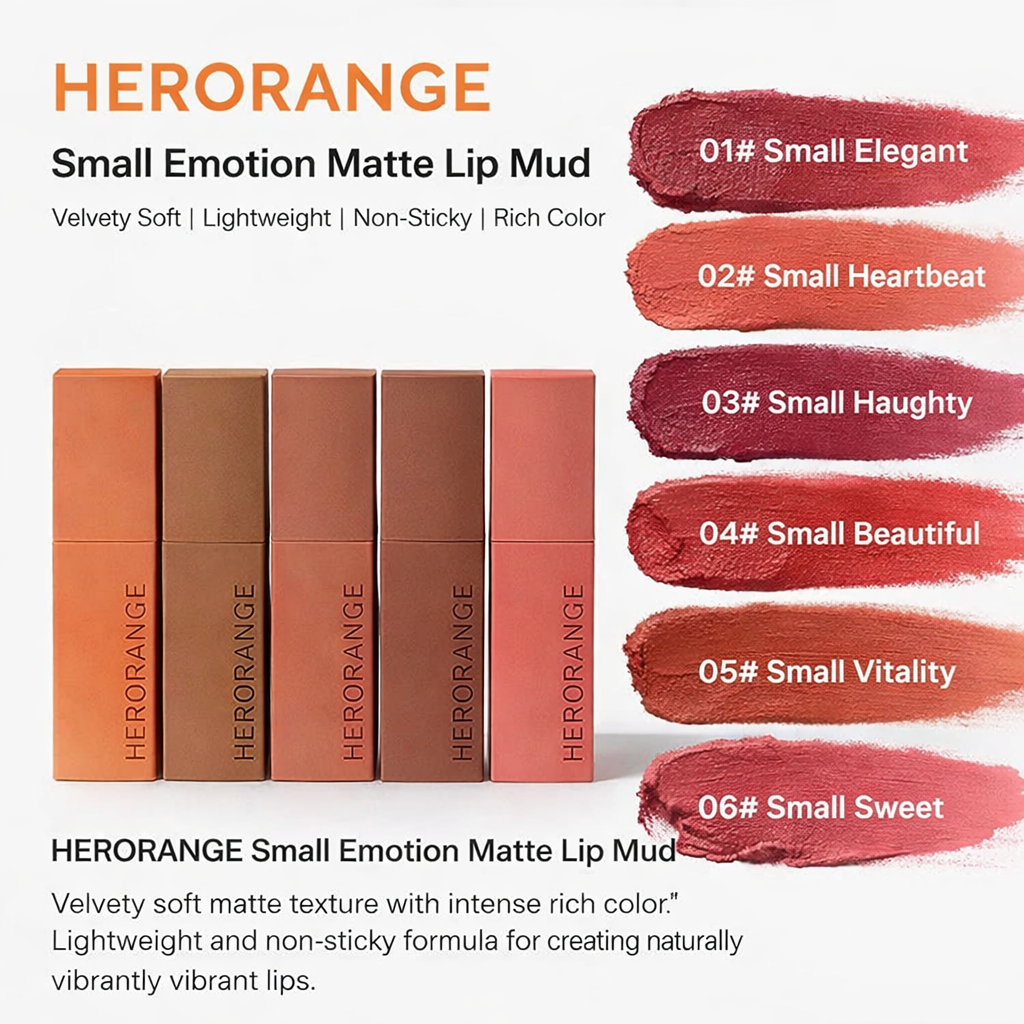 HERORANGE Velvet Matte Lip Mud