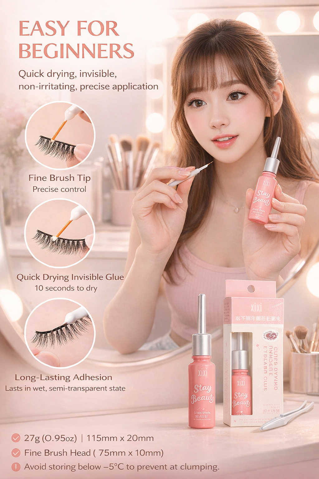 XiXi Pink Eyelash Adhesive Pen