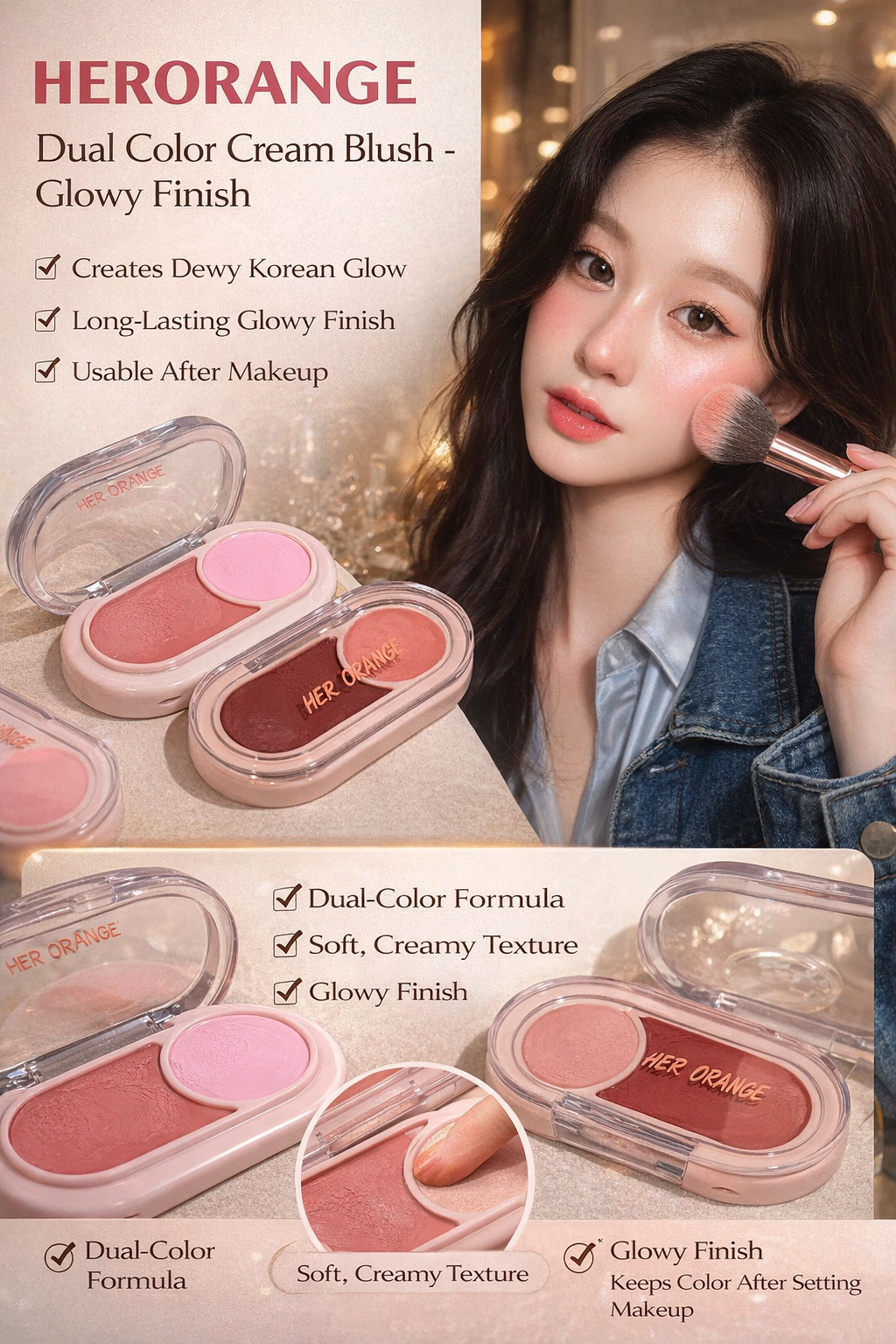 HERORANGE 2-in-1 Cream Blush