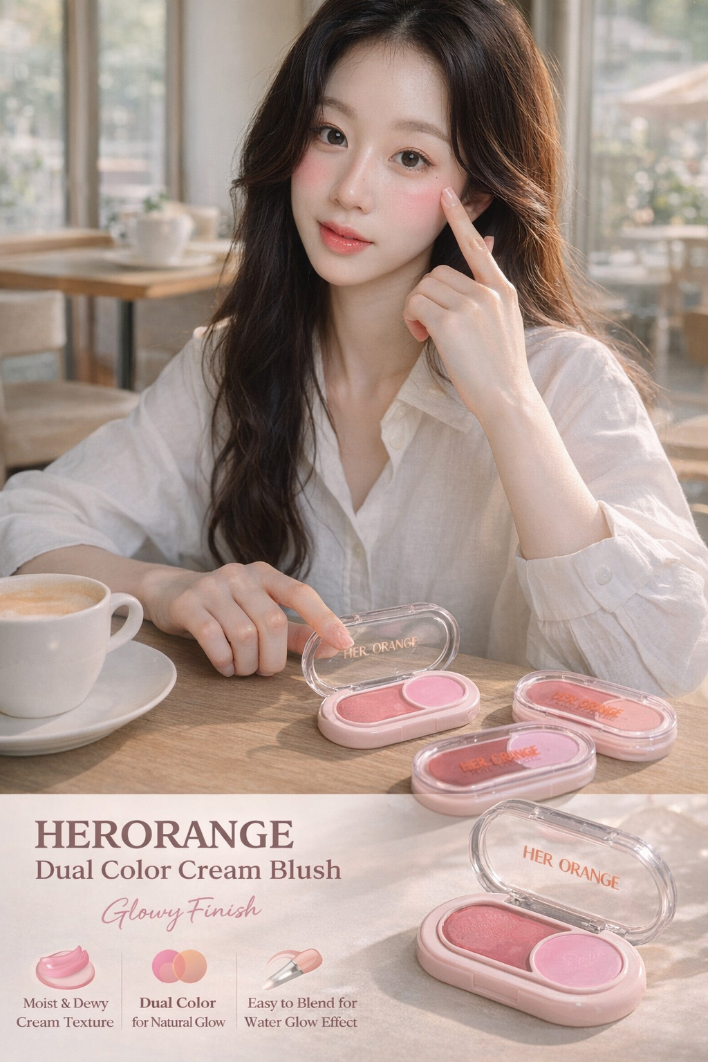 HERORANGE 2-in-1 Cream Blush