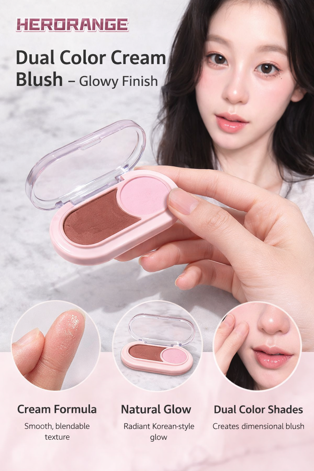 HERORANGE 2-in-1 Cream Blush
