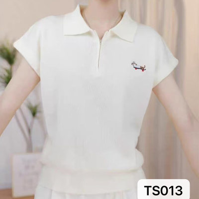 Women's Short Knit Polo Shirt