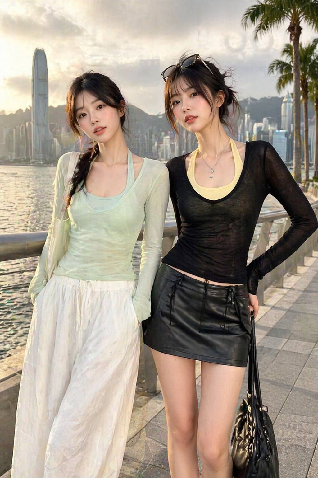 Women's Knitted Halter Neck Short Slim Top