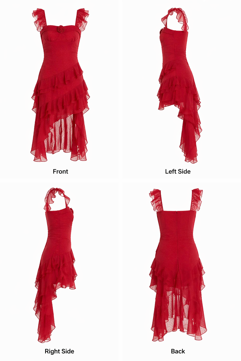 Chiffon Square Neck Women Dress