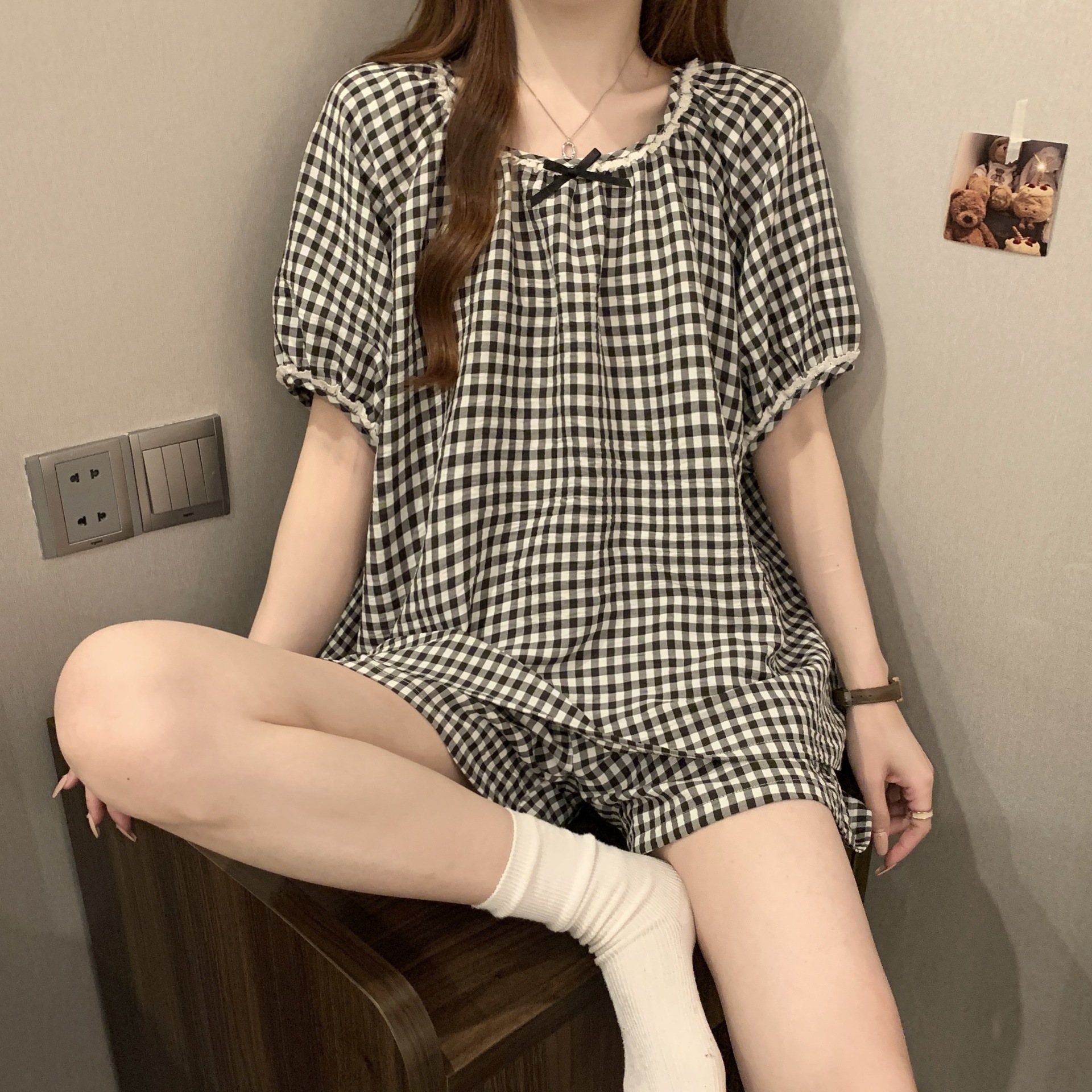 Women's Plaid Cotton Sleep Set
