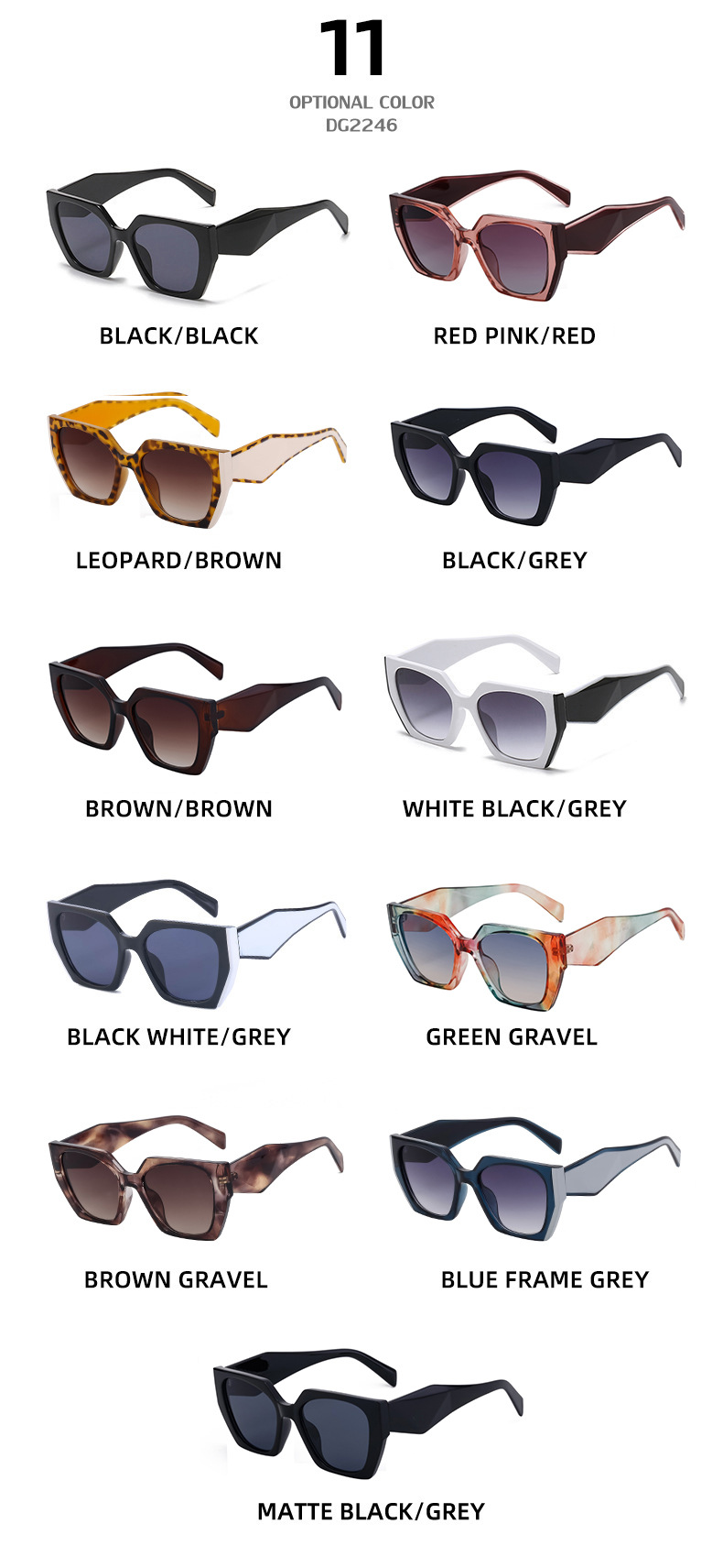Geometric Square Sunglasses