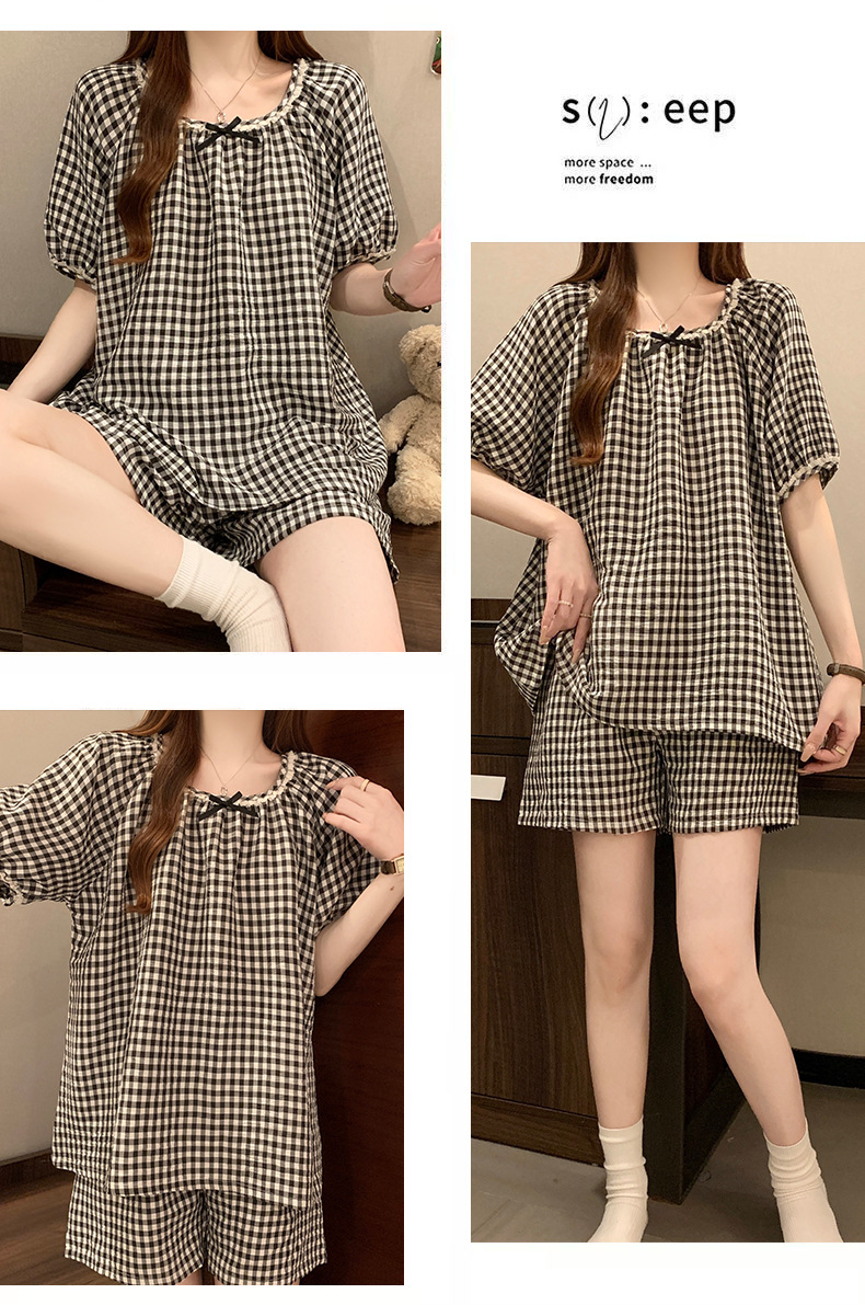 Women's Plaid Cotton Sleep Set