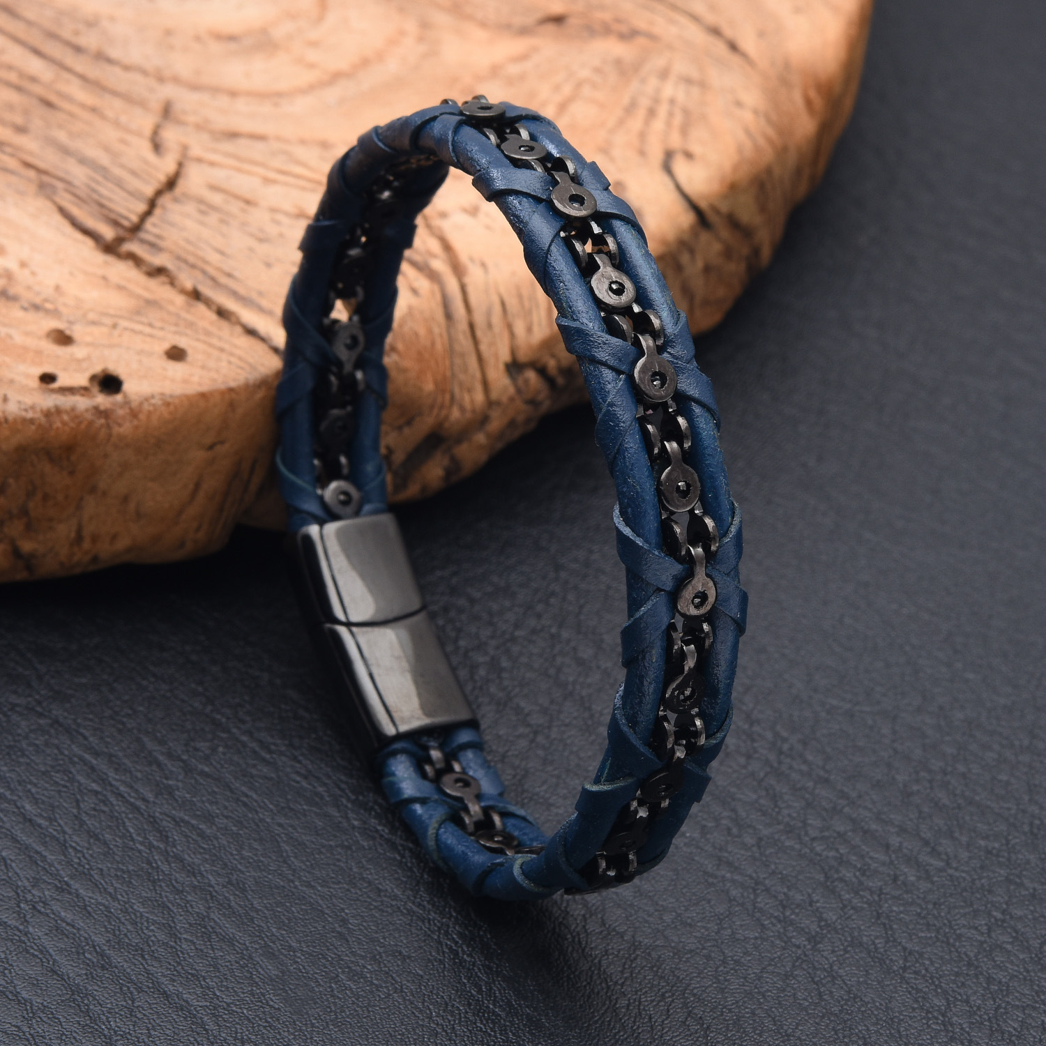 Men's Retro Punk Leather Bracelet