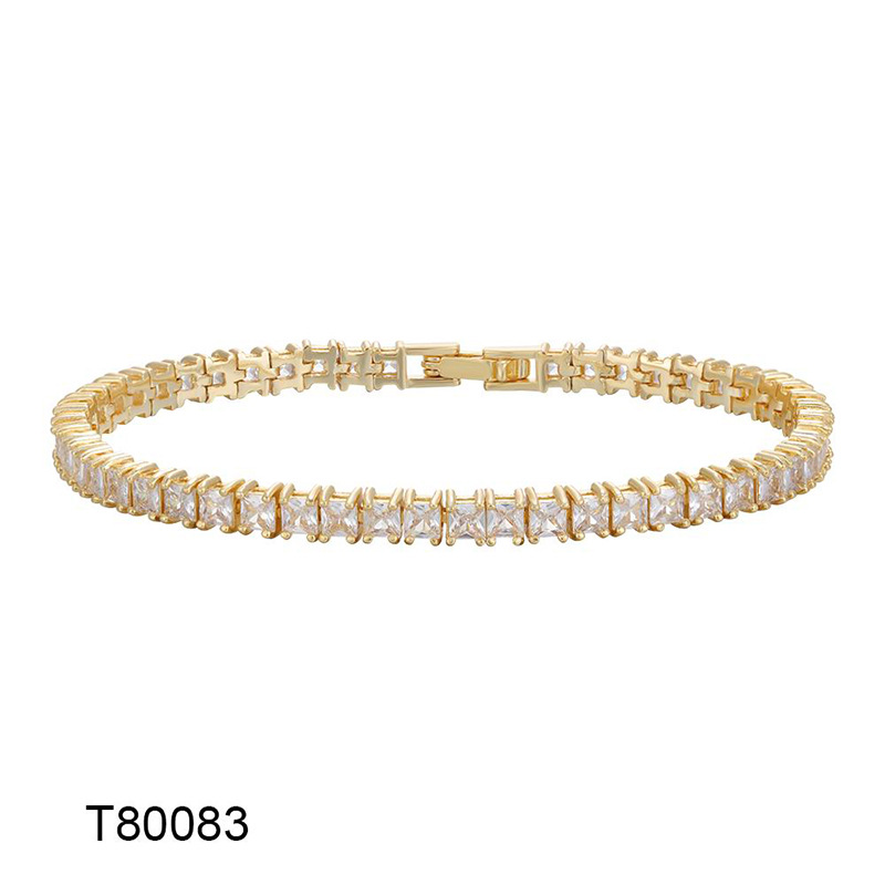 Gold Zircon Tennis Bracelet