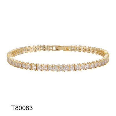Gold Zircon Tennis Bracelet