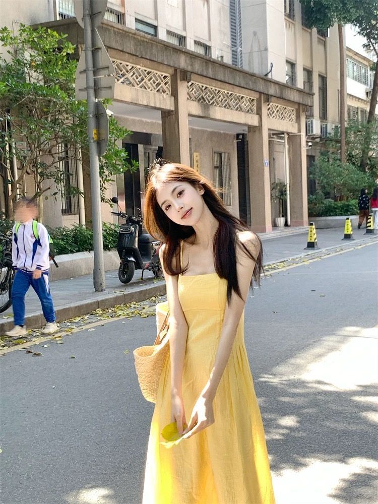 French Strapless Summer Dress