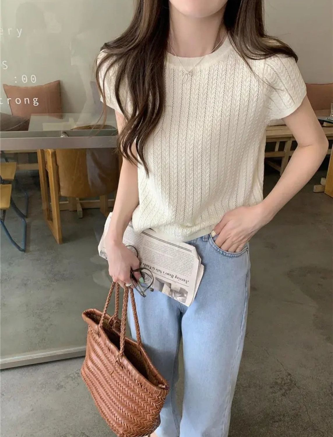 Summer Ice Silk Short Knit Top