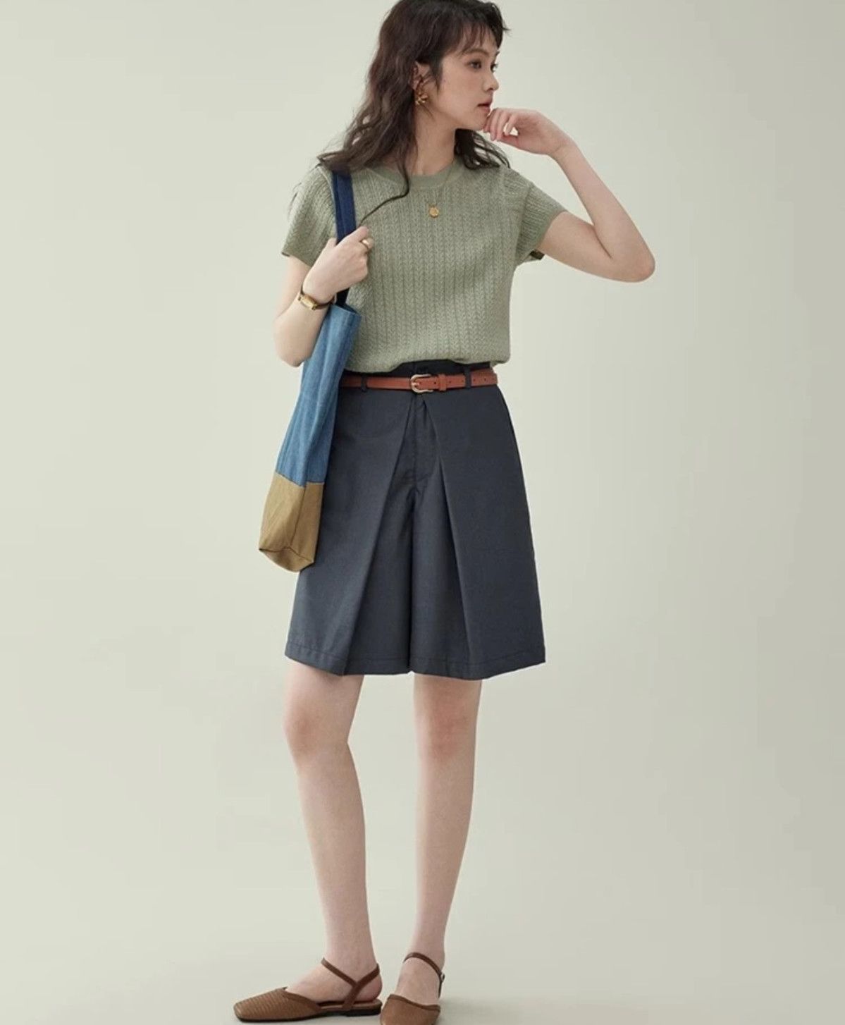 Summer Ice Silk Short Knit Top