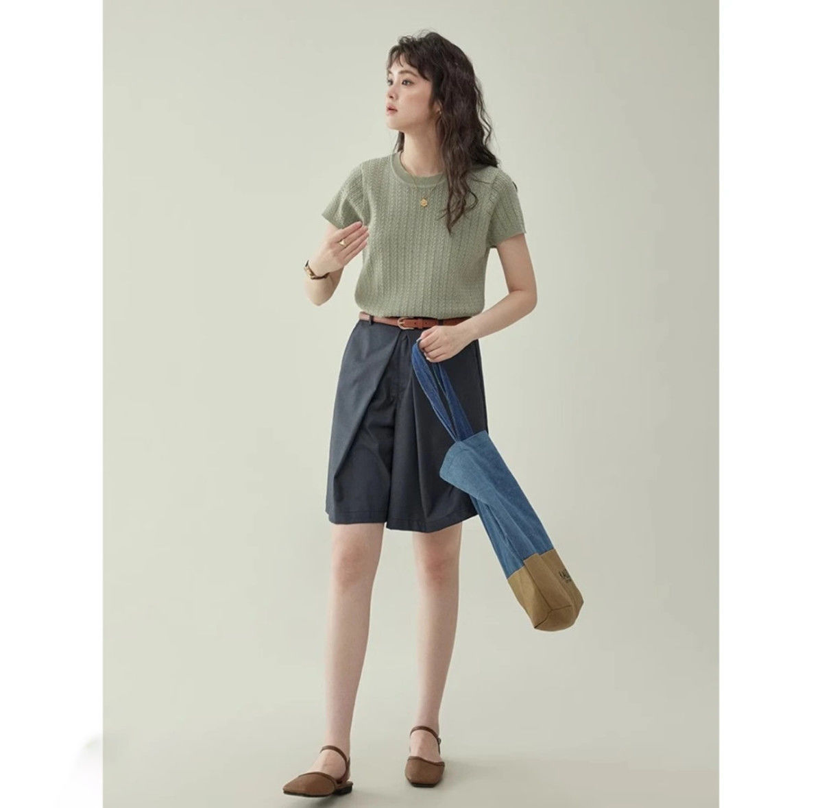 Summer Ice Silk Short Knit Top